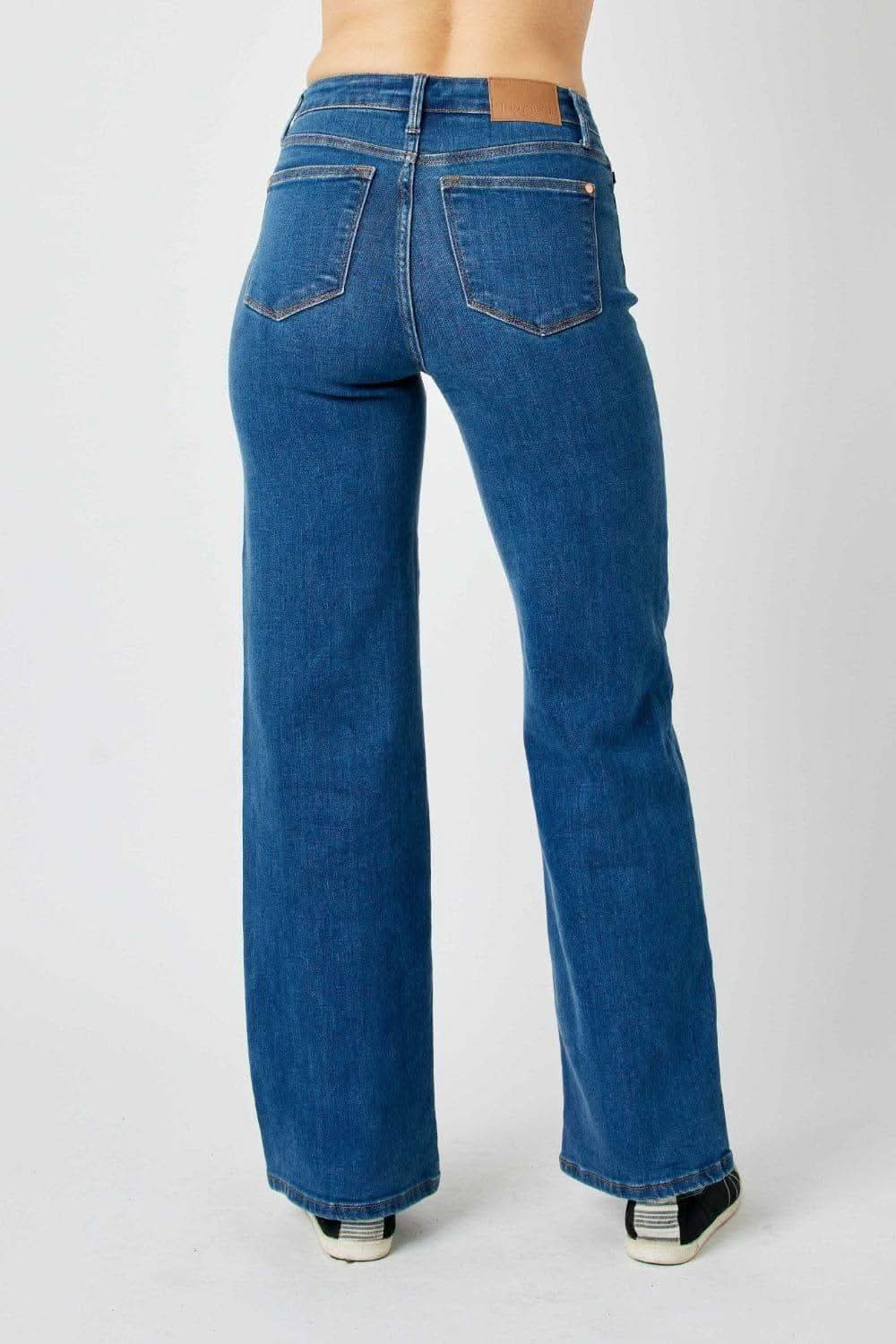 Judy Blue Full Size High Rise Straight Jeans - SwagglyLife Home & Fashion