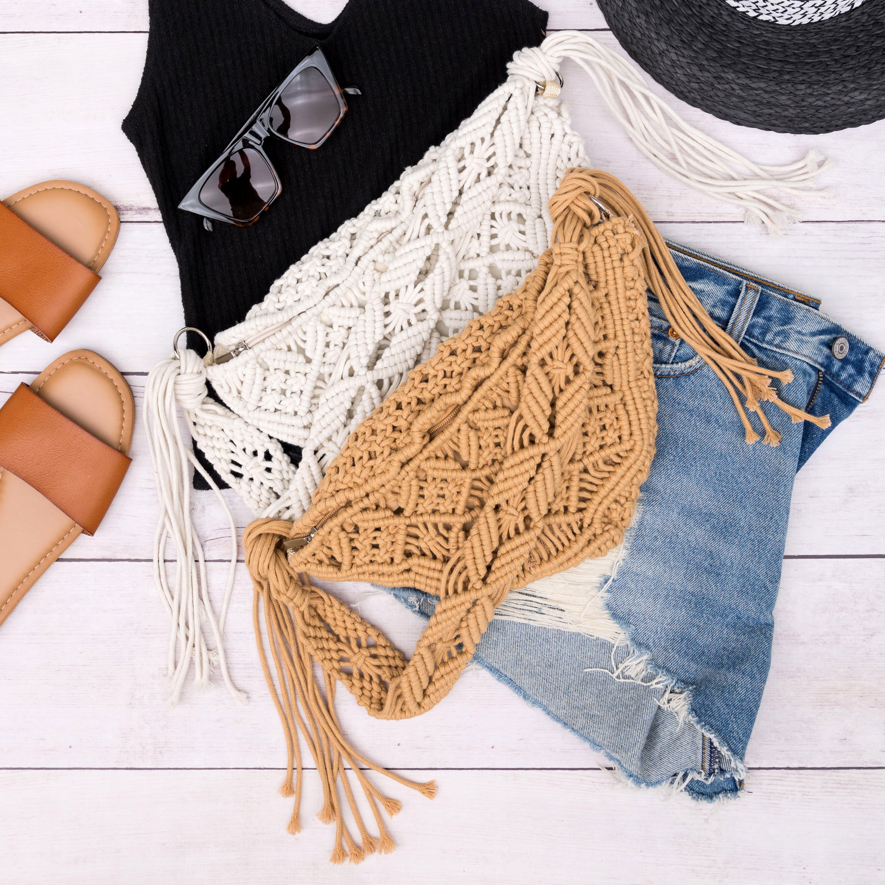 Macrame Sling Bag in - photo