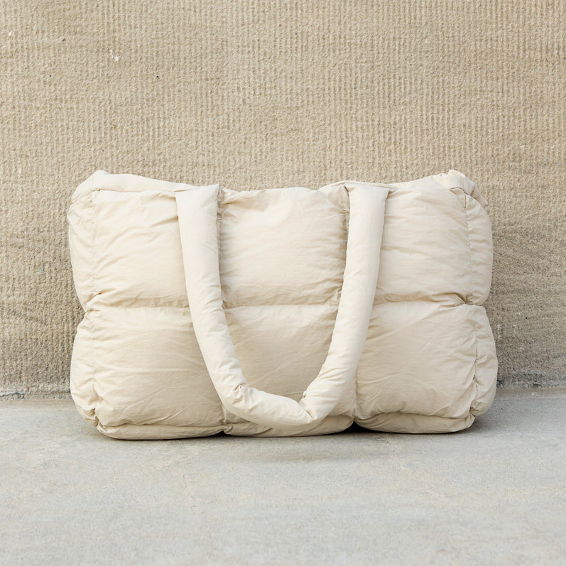 Daphne Puffer Tote in Almond - photo
