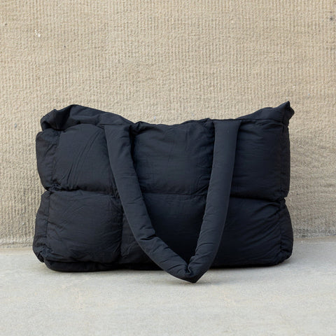Daphne Puffer Tote in Black - photo