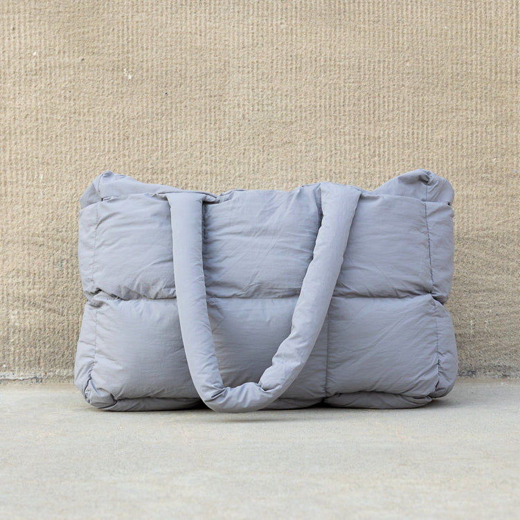 Daphne Puffer Tote - Gray