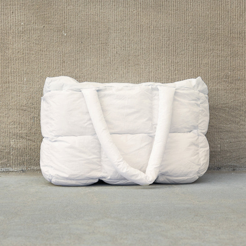 Daphne Puffer Tote in White - photo