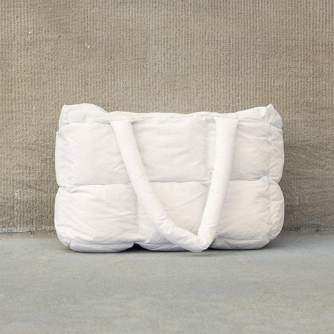 Daphne Puffer Tote in White - photo