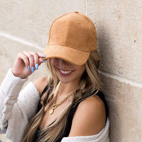 Corduroy Boyfriend Ball Cap in - Baseball Caps photo