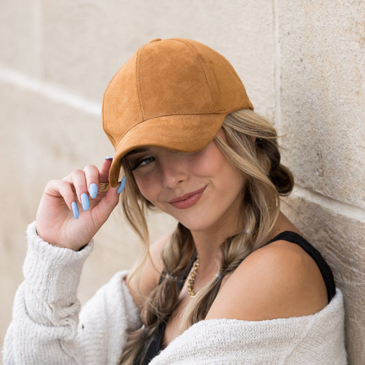 Suede Boyfriend Ball Cap in - Baseball Caps photo