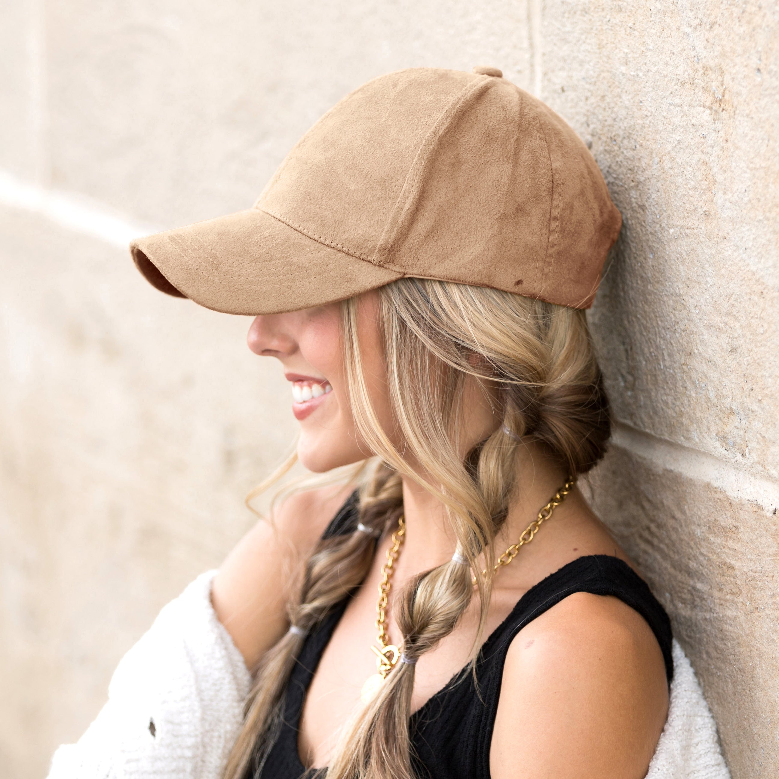 Suede Boyfriend Ball Cap in - Baseball Caps photo
