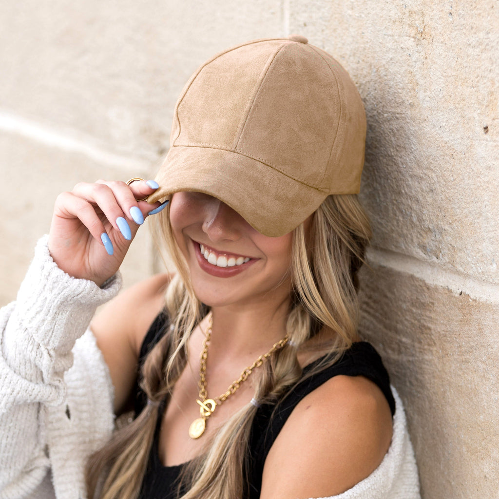 Suede Boyfriend Ball Cap in - Baseball Caps photo