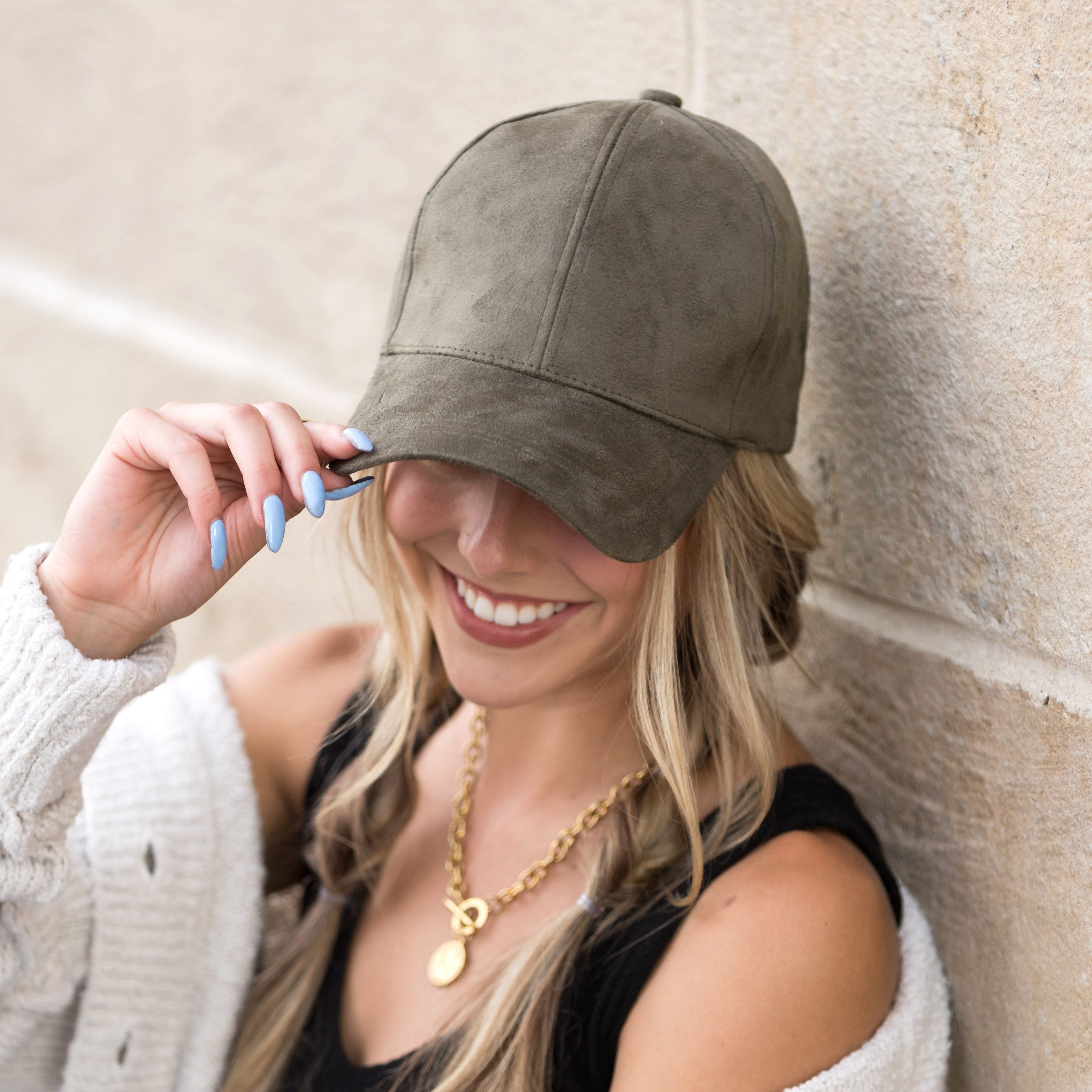 Suede Boyfriend Ball Cap in - Baseball Caps photo