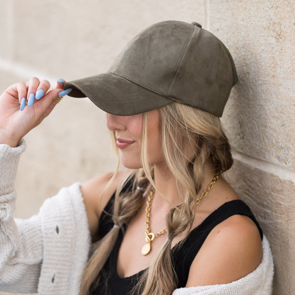 Suede Boyfriend Ball Cap in - Baseball Caps photo