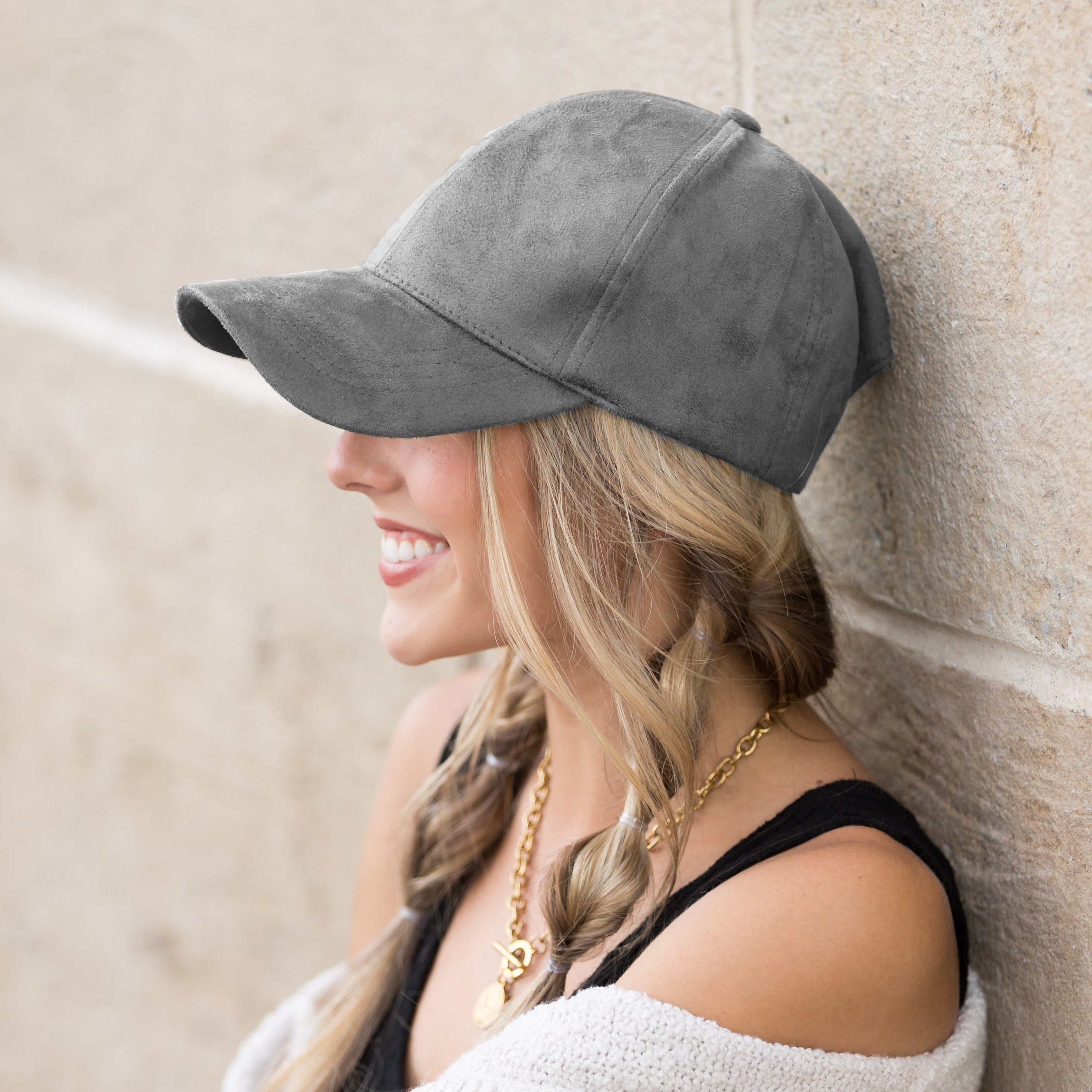 Suede Boyfriend Ball Cap in - Baseball Caps photo