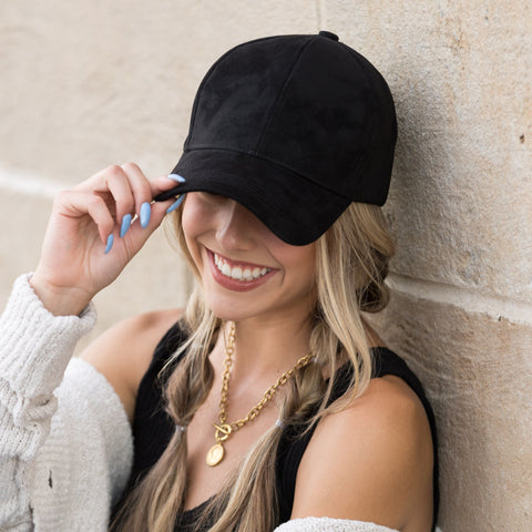 Suede Boyfriend Ball Cap in - Baseball Caps photo