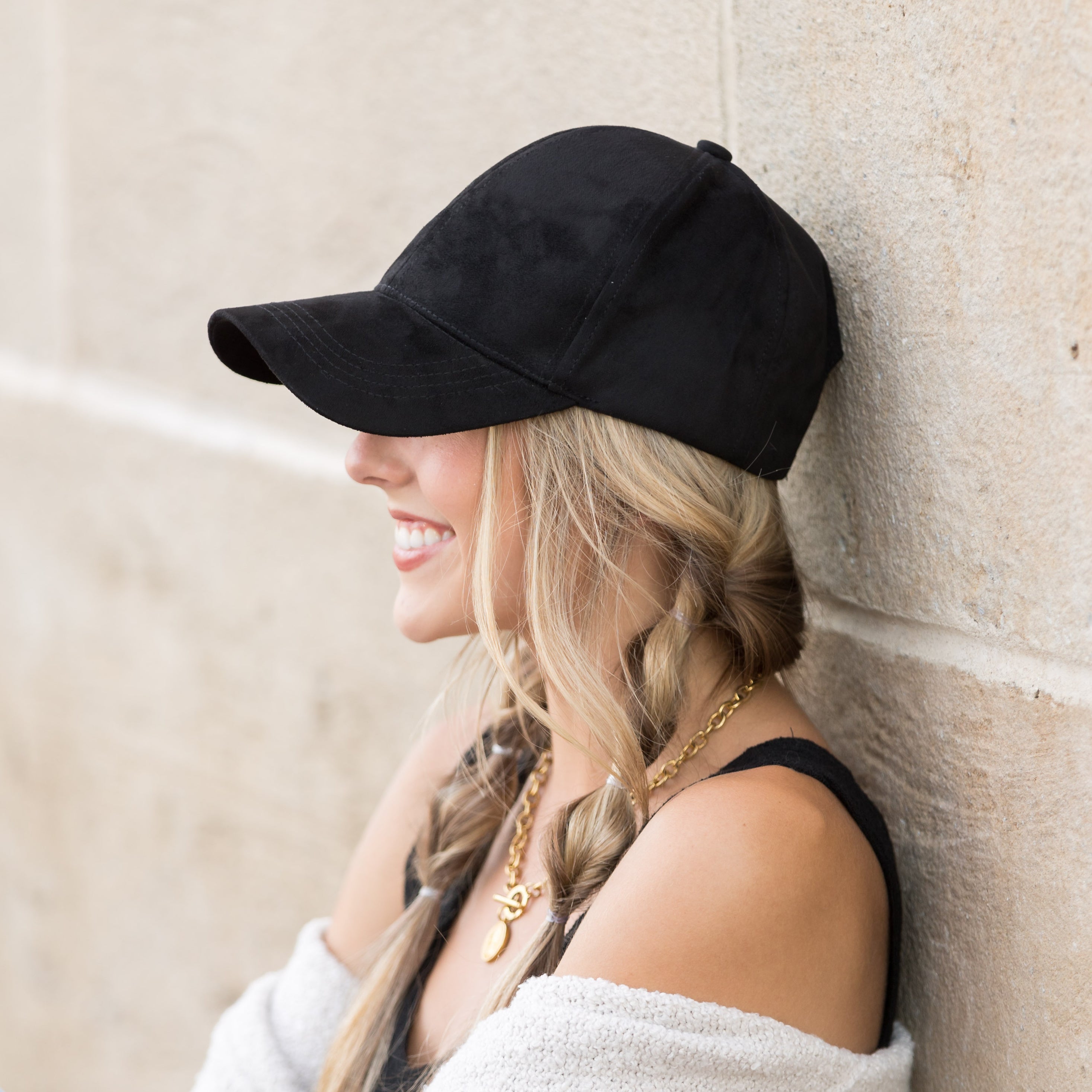 Suede Boyfriend Ball Cap in - Baseball Caps photo