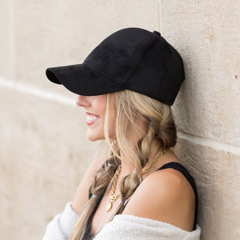 Suede Boyfriend Ball Cap in - Baseball Caps photo