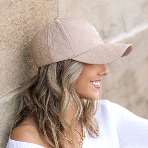 Quilted Puffer Ball Cap in - Baseball Caps photo