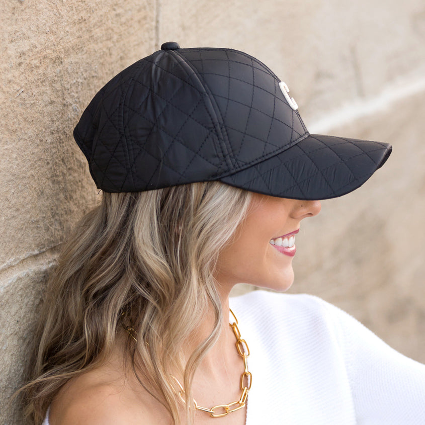 Quilted Puffer Ball Cap in - Baseball Caps photo