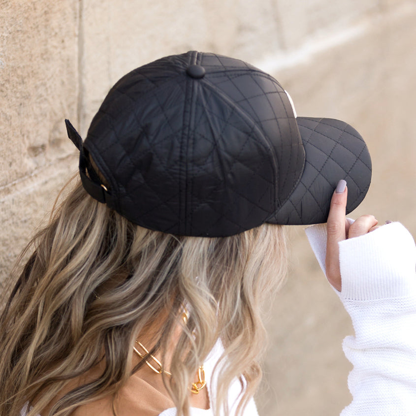 Quilted Puffer Ball Cap in - Baseball Caps photo