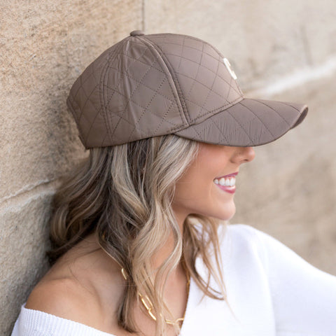 Quilted Puffer Ball Cap in - Baseball Caps photo
