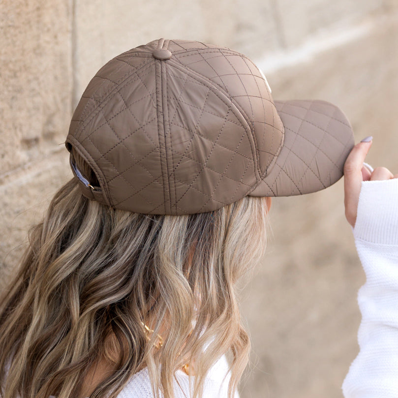 Quilted Puffer Ball Cap in - Baseball Caps photo