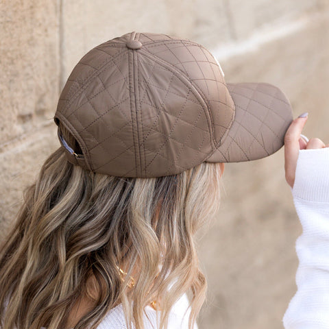 Quilted Puffer Ball Cap in - Baseball Caps photo
