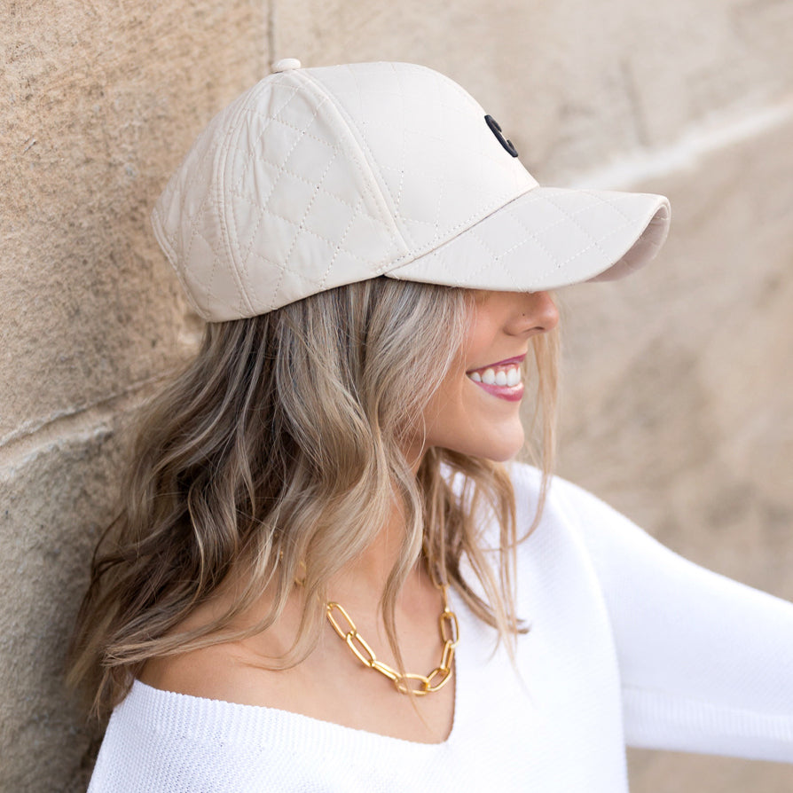 Quilted Puffer Ball Cap in - Baseball Caps photo