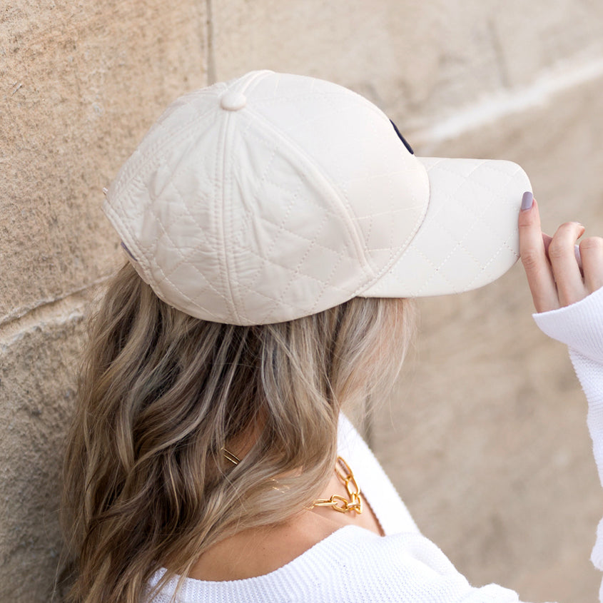 Quilted Puffer Ball Cap in - Baseball Caps photo