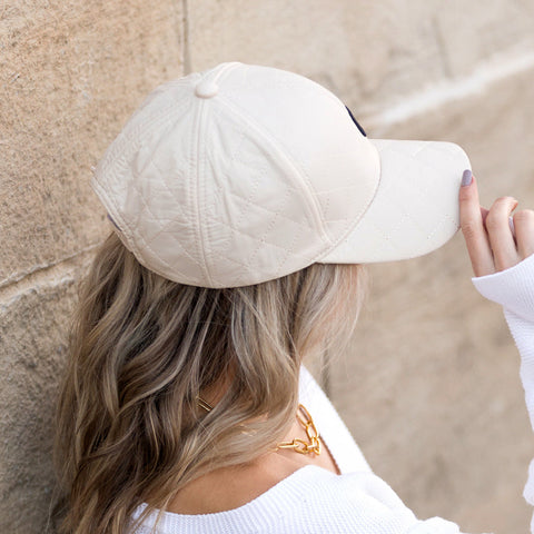 Quilted Puffer Ball Cap in - Baseball Caps photo