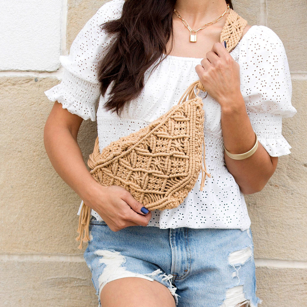 Macrame Sling Bag in - photo