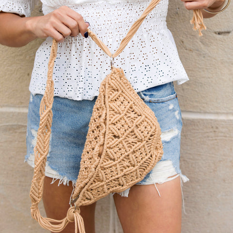 Macrame Sling Bag in - photo