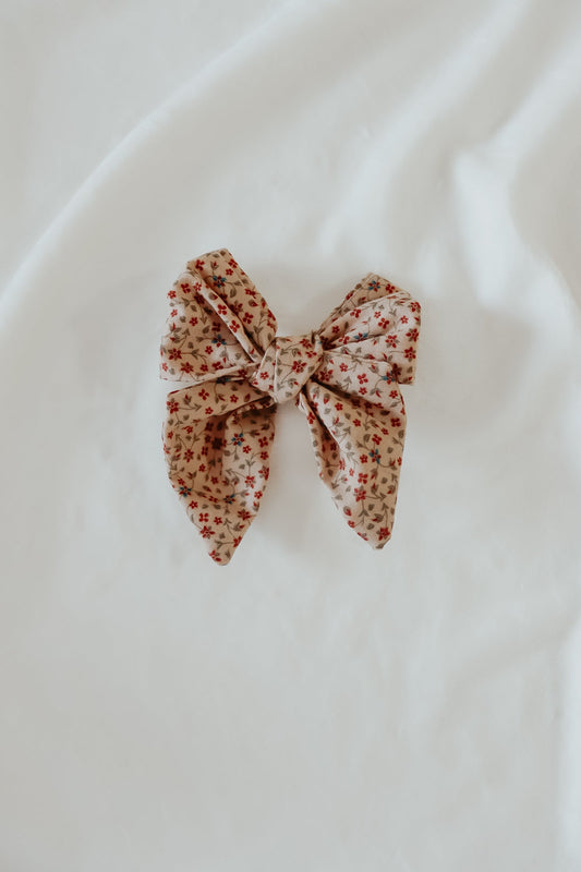 Poinsettia Bow Clips in Pinwheel Bow Clip - photo