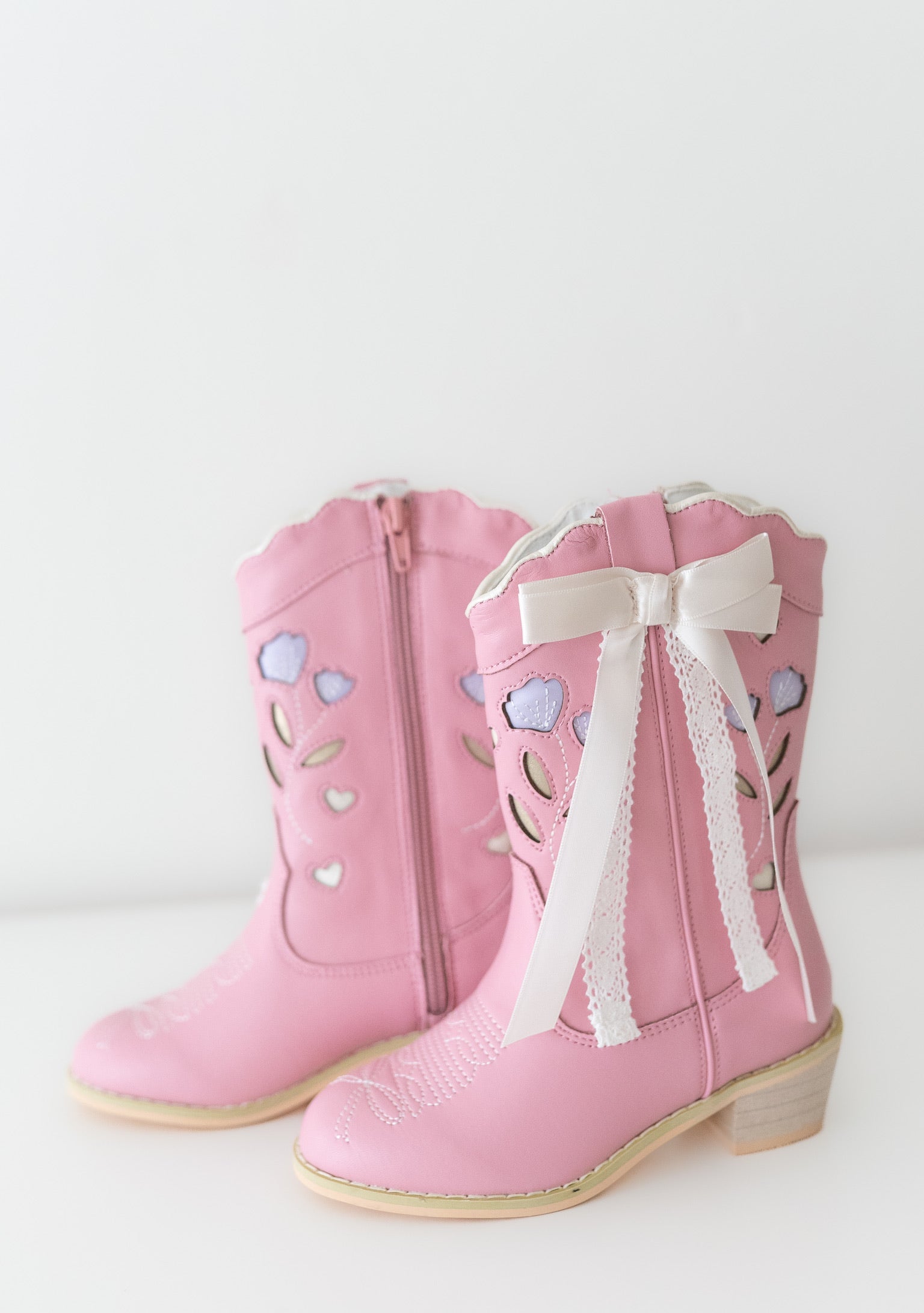 Sweetheart Bow Cowgirl Boots- Pink in - Shoes photo