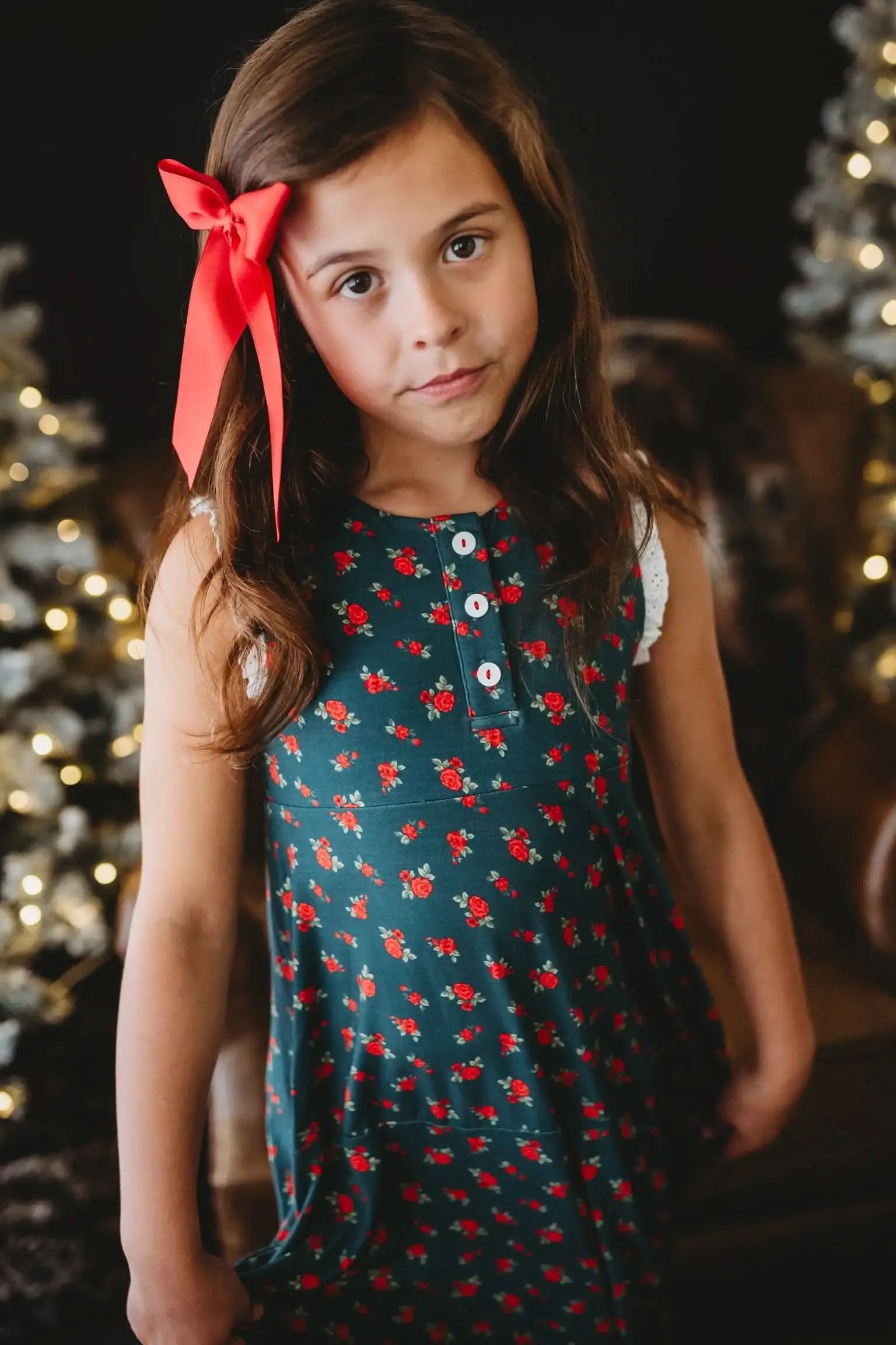 *PREORDER* Christmas Rose Maxi Gown in - Loungewear photo