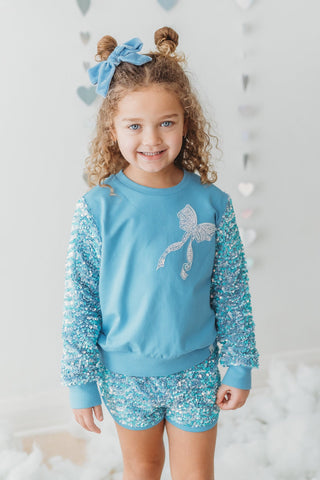 Sparkle Sport Set ~ Blue Bow