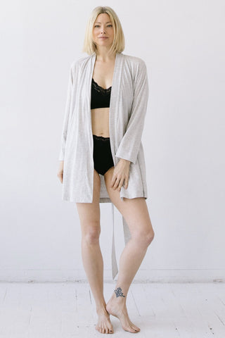 Short Travel Robe in Pima Cotton in - ROBES photo