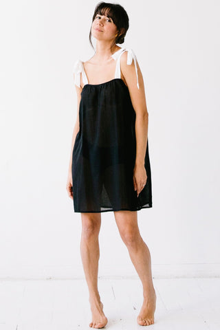Daisy Tie Strap Cotton Babydoll in - DRESS photo