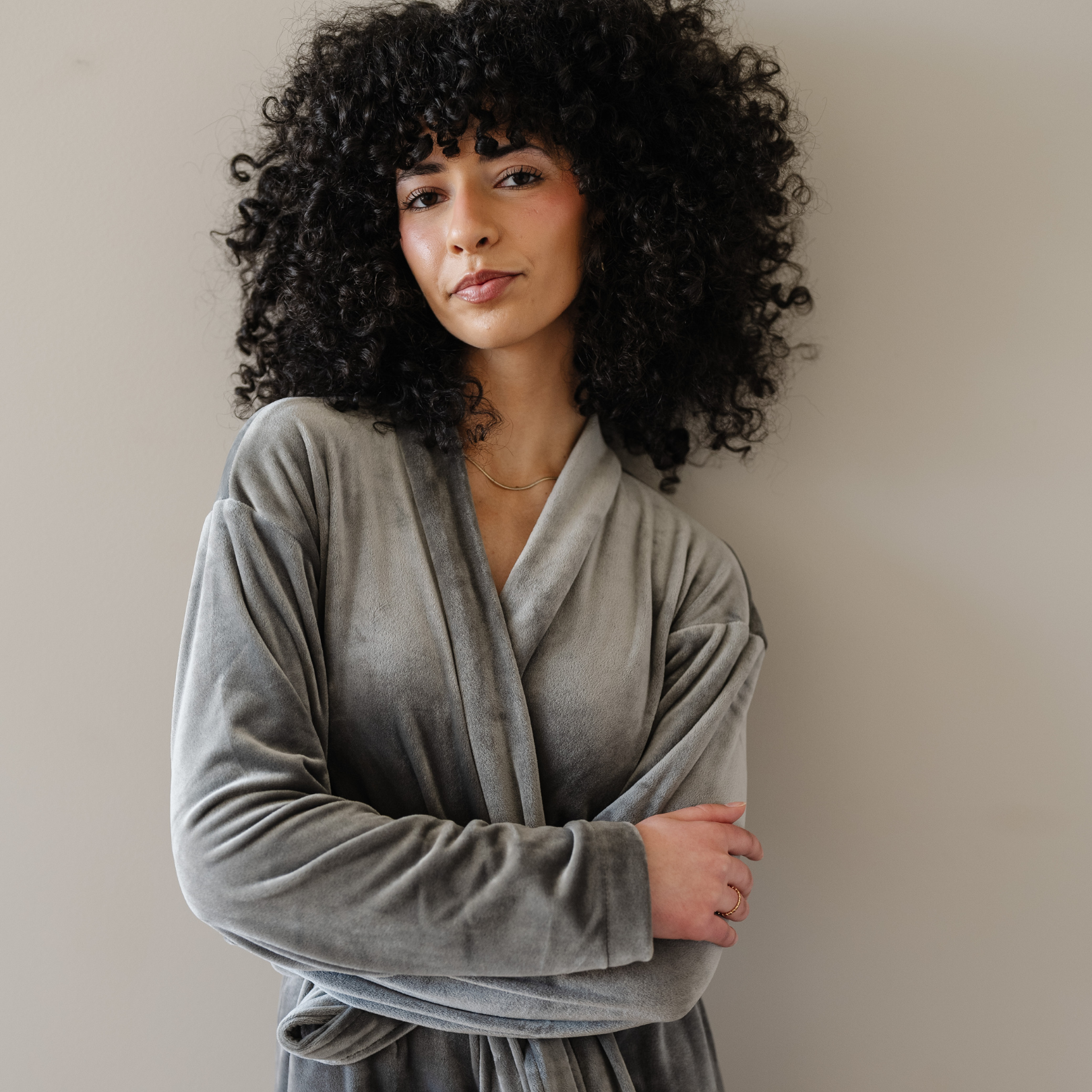 Saranoni Minky Stretch Luxe Robes in Charcoal - photo