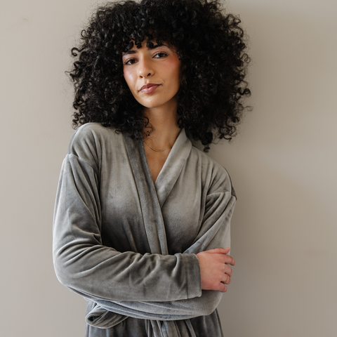 Saranoni Minky Stretch Luxe Robes in Charcoal - photo