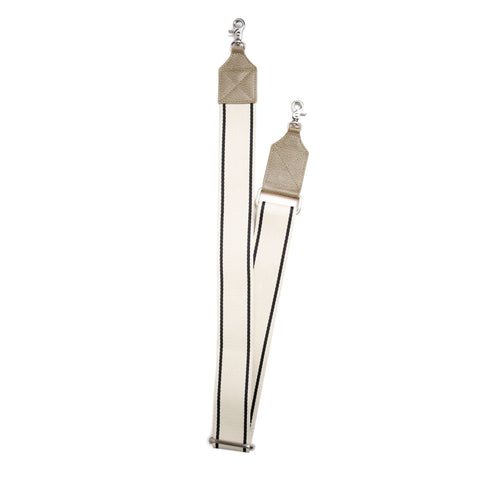 The Crossbody Strap in The Waymaker Latte Togo | Stripes - Goods photo