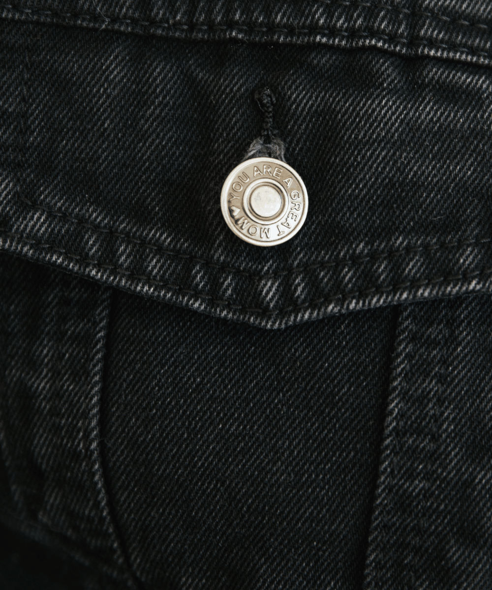 Black Denim Mama Jacket in - Clothing photo