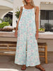 Sandra Printed Wide Leg Jumpsuit with Pockets