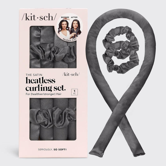 KITSCH Heatless Hair Curler in Satin - Charcoal