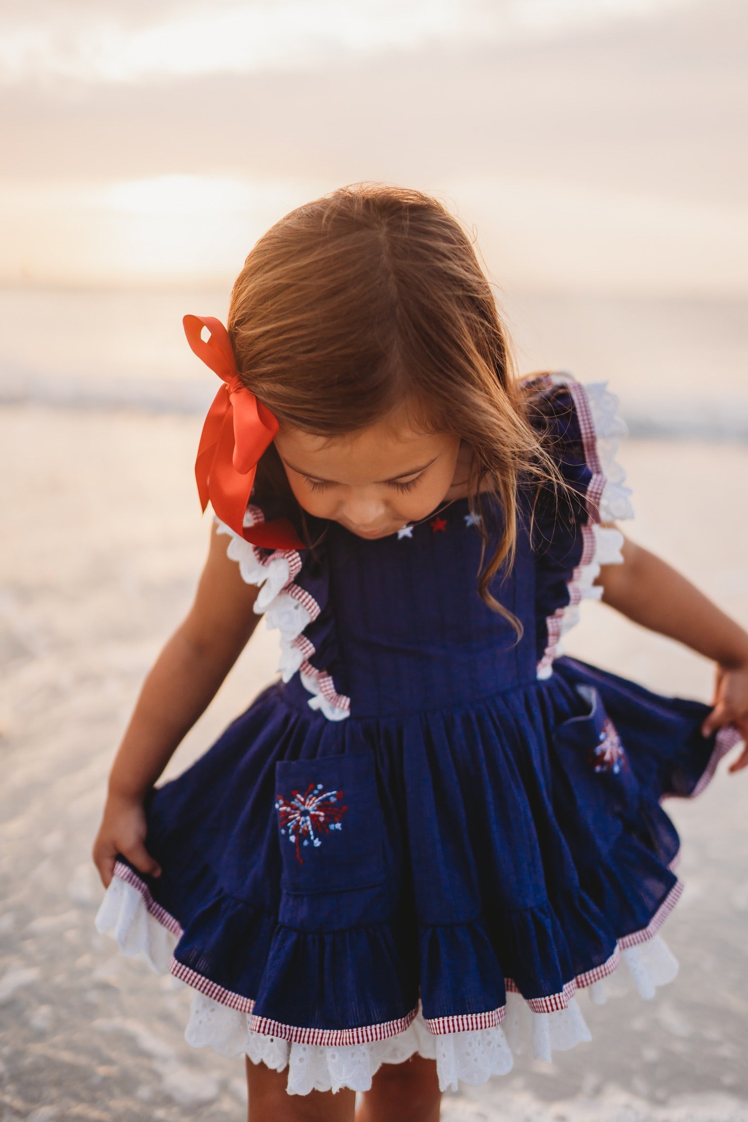 Lady Liberty Pinafore Set in - 4th of July Collection photo