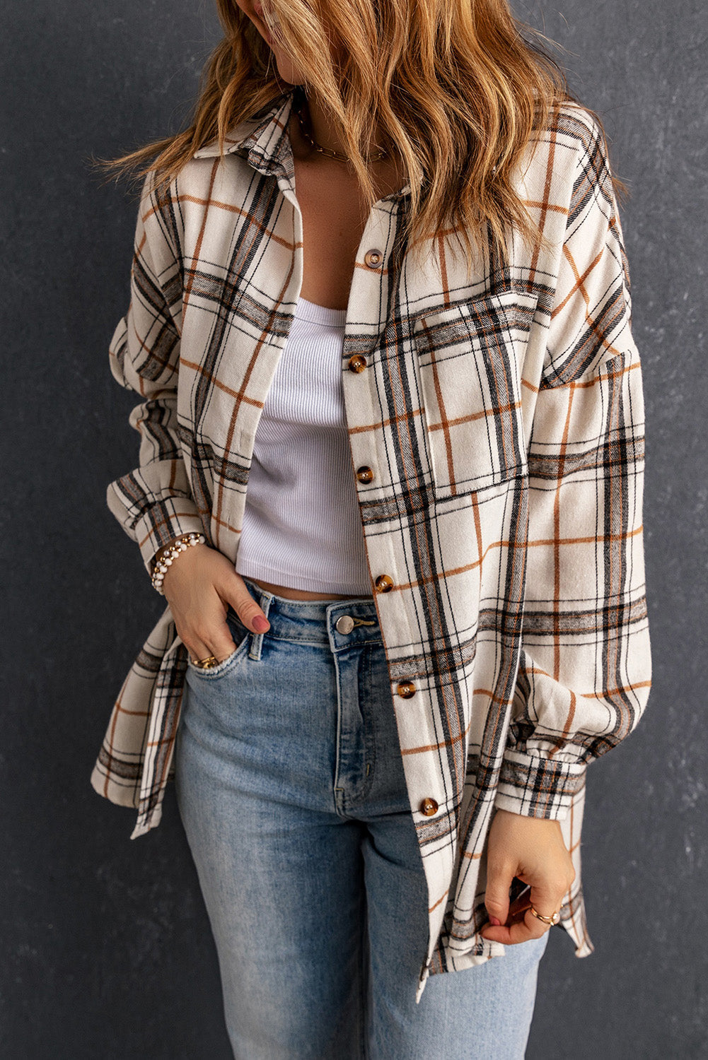 Emily Oversized Plaid Pattern Shacket