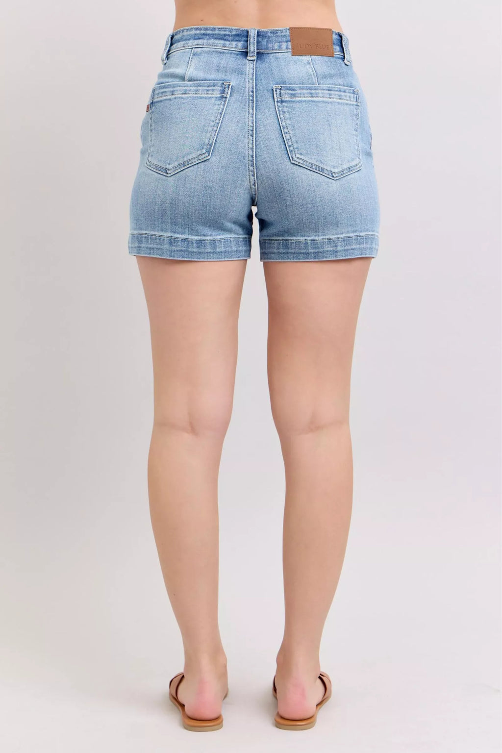 Judy Blue Mid Rise Denim Shorts in - photo