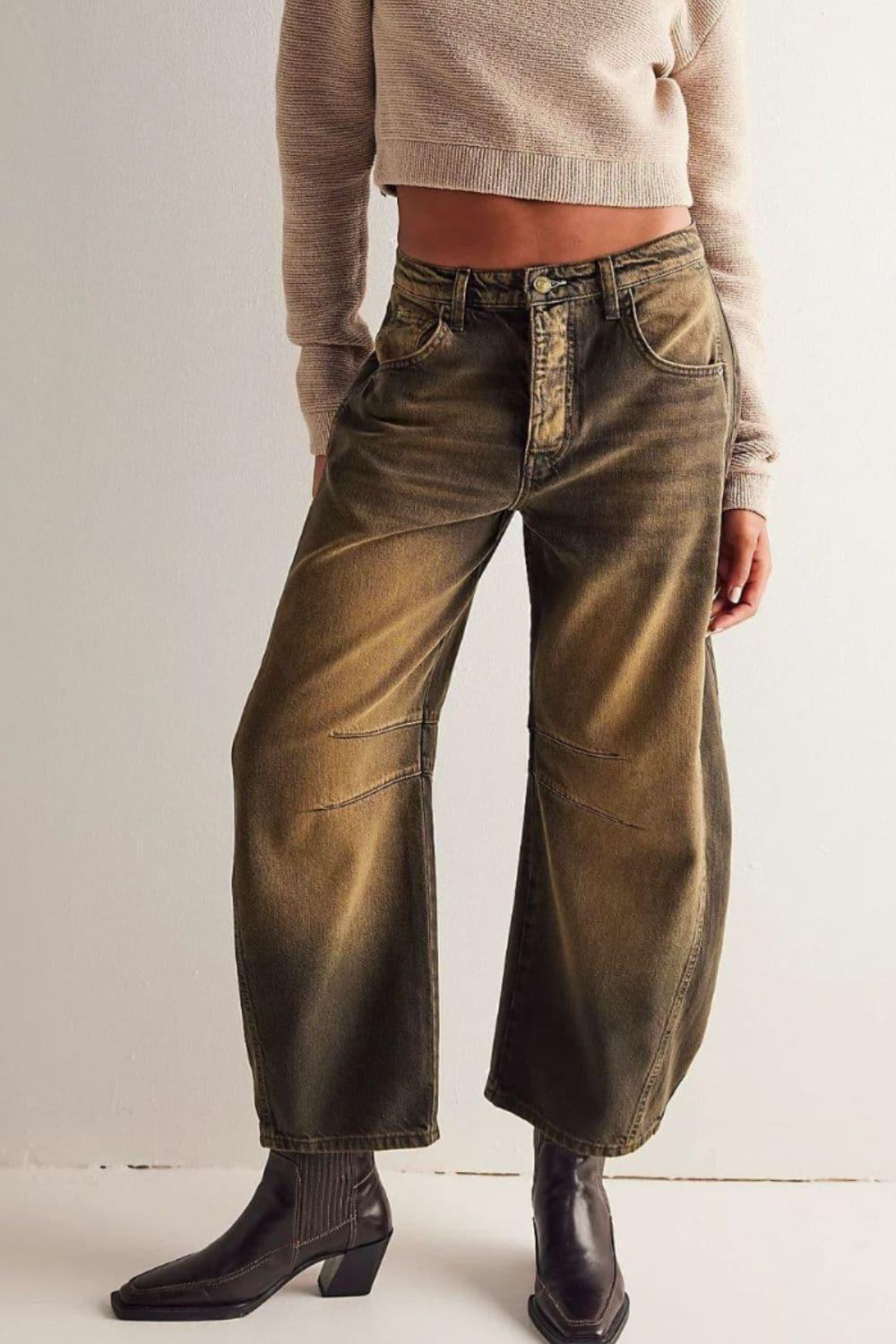 Stacy Wide Leg Jeans with Pockets