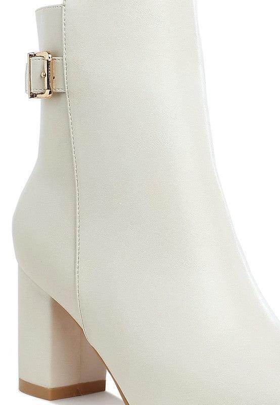 Rag Company Conchos Belt Detail Block Heel Boots