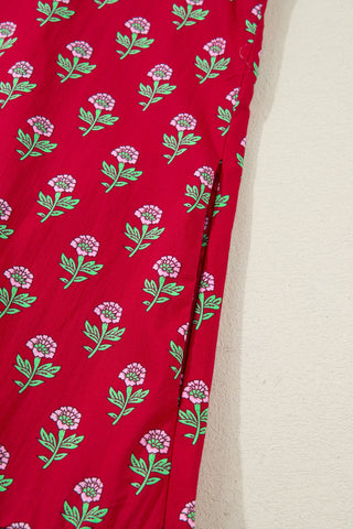 Amina Bubble Sleeve Mini Dress in - Floral Dresses photo