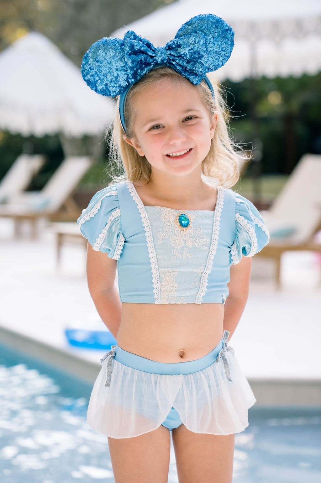 Glass Slipper Puff Sleeve Bikini -