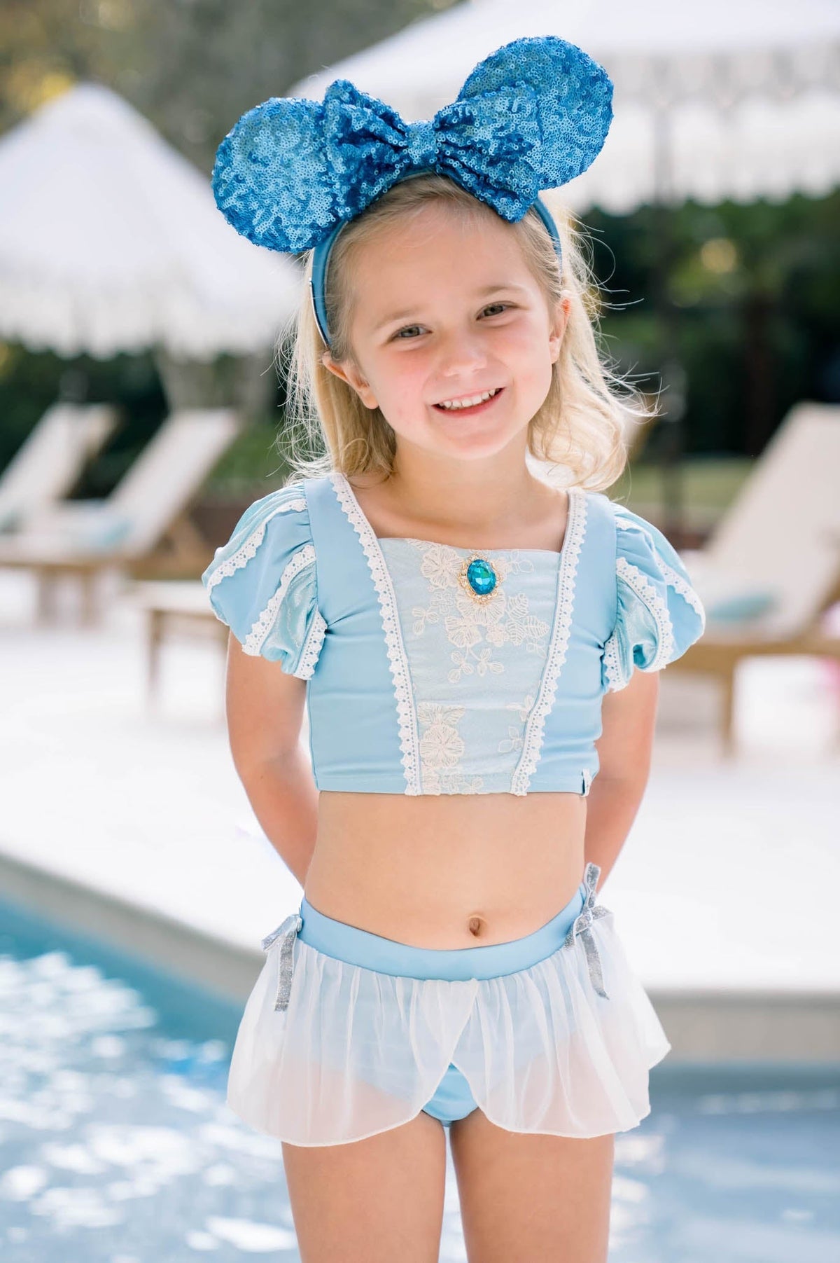 Glass Slipper Puff Sleeve Bikini -