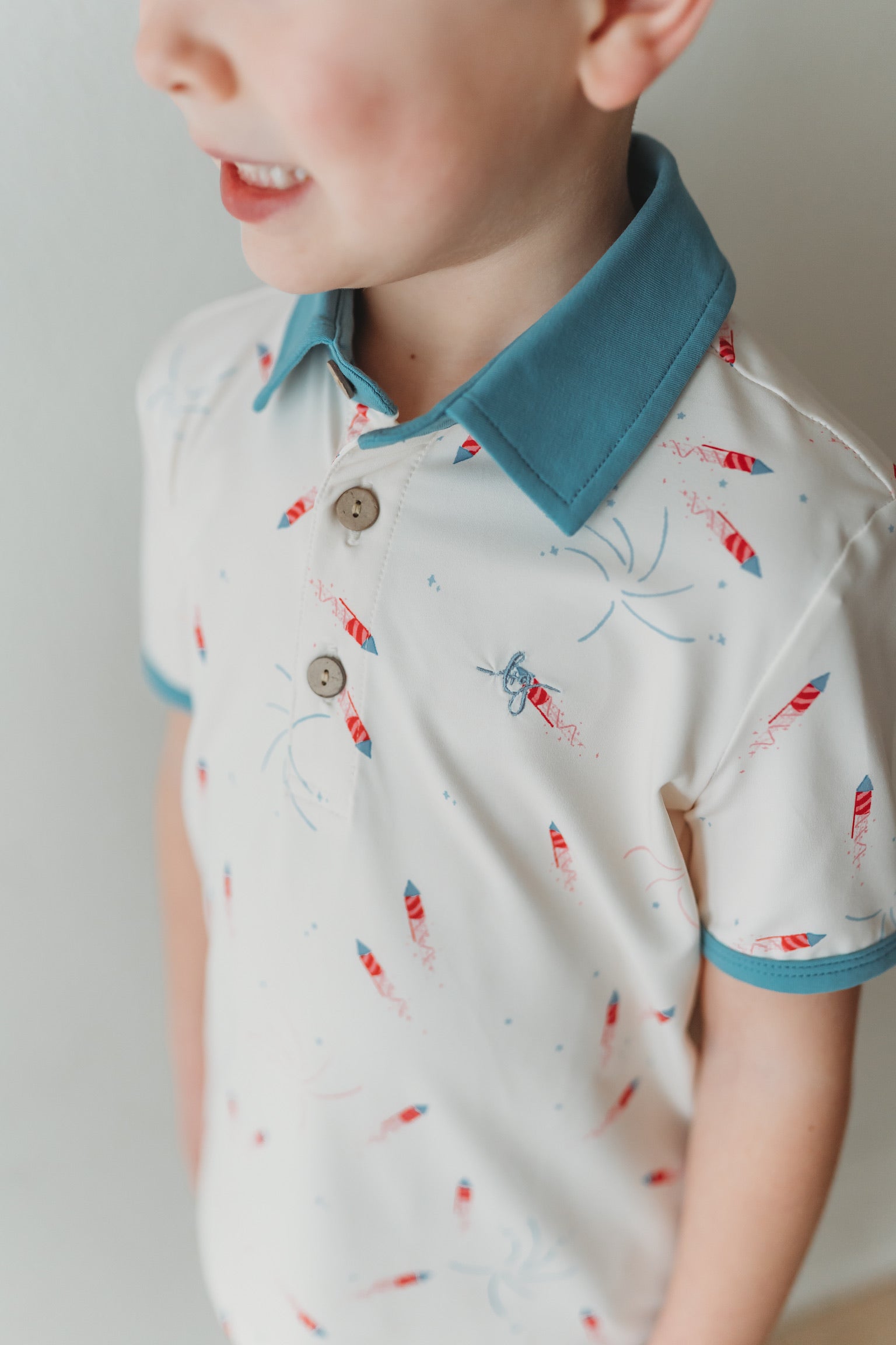 Athletic Polo - Red, White, Boom