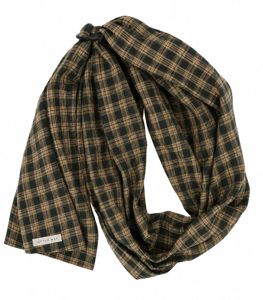 Little Mae & Co. Green Plaid Ring Sling Carrier -